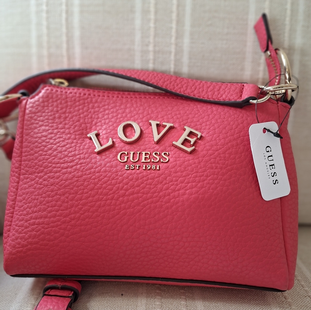 Guess Pink Crossbody With LOVE logo